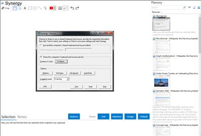 Synergy - Flamory bookmarks and screenshots