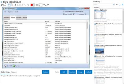 Sys Optimizer - Flamory bookmarks and screenshots