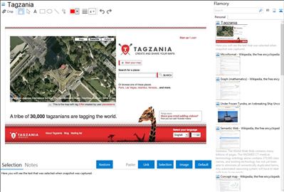 Tagzania - Flamory bookmarks and screenshots