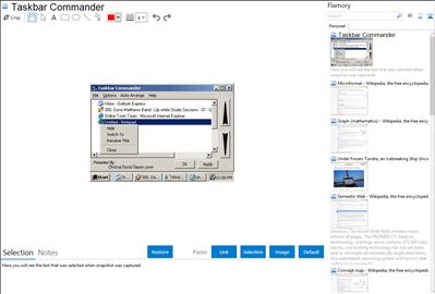 Taskbar Commander - Flamory bookmarks and screenshots