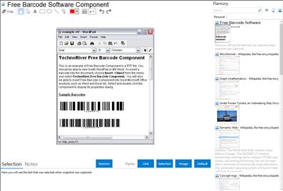 Free Barcode Software Component - Flamory bookmarks and screenshots