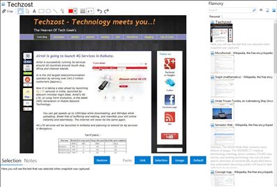 Techzost - Flamory bookmarks and screenshots