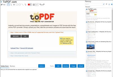 ToPDF.com - Flamory bookmarks and screenshots