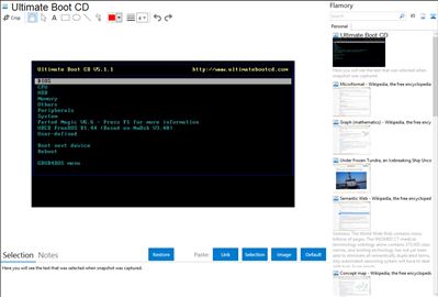 Ultimate Boot CD - Flamory bookmarks and screenshots