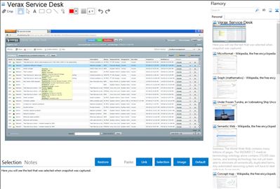 Verax Service Desk - Flamory bookmarks and screenshots