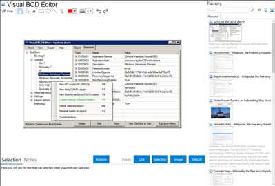 Visual BCD Editor - Flamory bookmarks and screenshots