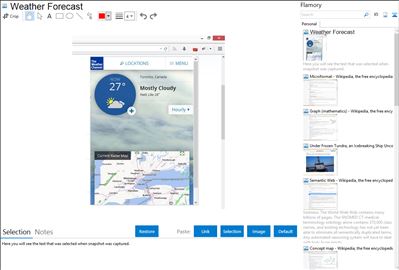Weather Forecast - Flamory bookmarks and screenshots