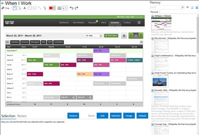 When I Work - Flamory bookmarks and screenshots