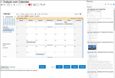 Outlook.com Calendar - Flamory bookmarks and screenshots