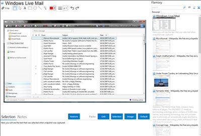 Windows Live Mail - Flamory bookmarks and screenshots