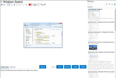 Windows Search - Flamory bookmarks and screenshots