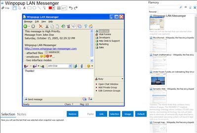 Winpopup LAN Messenger - Flamory bookmarks and screenshots