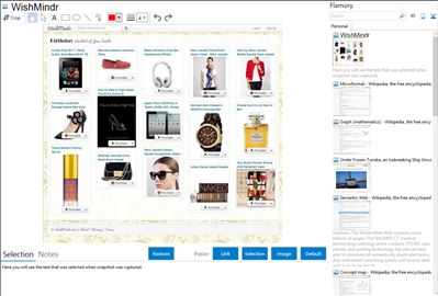 WishMindr - Flamory bookmarks and screenshots