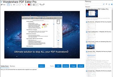 Wondershare PDF Editor Pro - Flamory bookmarks and screenshots