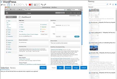 WordPress - Flamory bookmarks and screenshots