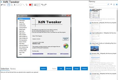 XdN Tweaker - Flamory bookmarks and screenshots