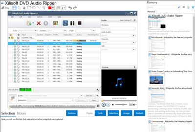 Xilisoft DVD Audio Ripper - Flamory bookmarks and screenshots