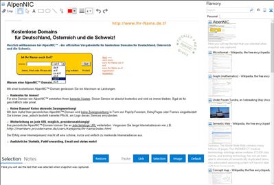 AlpenNIC - Flamory bookmarks and screenshots