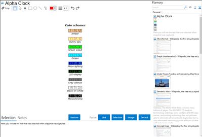 Alpha Clock - Flamory bookmarks and screenshots