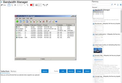 Bandwidth Manager - Flamory bookmarks and screenshots