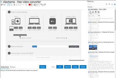 clipchamp - free video converter - Flamory bookmarks and screenshots