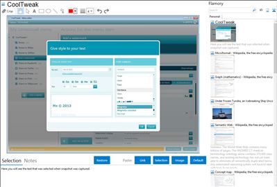 CoolTweak - Flamory bookmarks and screenshots
