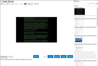 Dark Room - Flamory bookmarks and screenshots