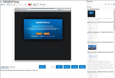 DROPitTOme - Flamory bookmarks and screenshots