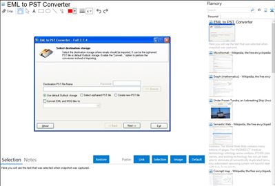 EML to PST Converter - Flamory bookmarks and screenshots