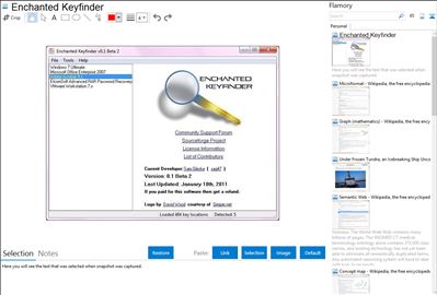 Enchanted Keyfinder - Flamory bookmarks and screenshots