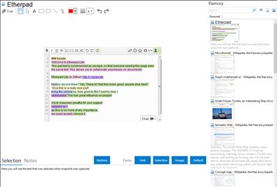 Etherpad - Flamory bookmarks and screenshots