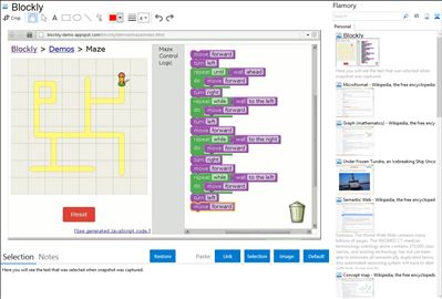 Blockly - Flamory bookmarks and screenshots