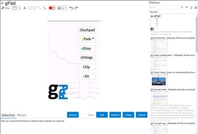 gPad - Flamory bookmarks and screenshots