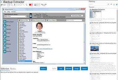 iBackup Extractor - Flamory bookmarks and screenshots