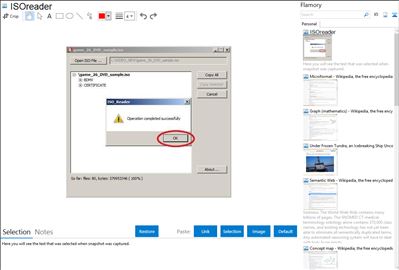 ISOreader - Flamory bookmarks and screenshots