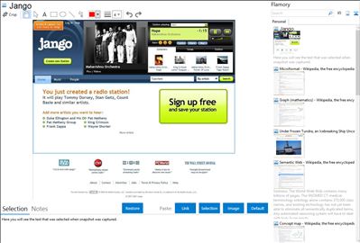 Jango - Flamory bookmarks and screenshots
