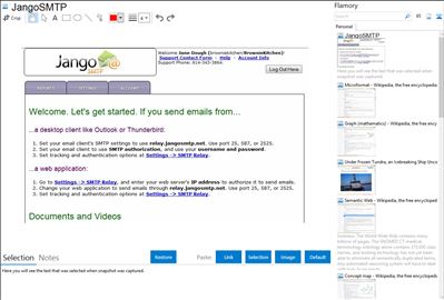 JangoSMTP - Flamory bookmarks and screenshots
