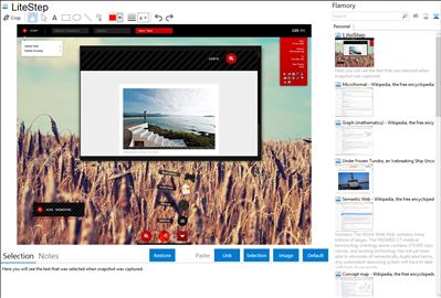LiteStep - Flamory bookmarks and screenshots