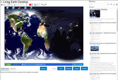 Living Earth Desktop - Flamory bookmarks and screenshots