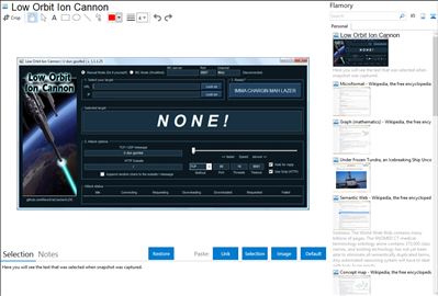 Low Orbit Ion Cannon - Flamory bookmarks and screenshots