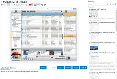MAGIX MP3 Deluxe - Flamory bookmarks and screenshots