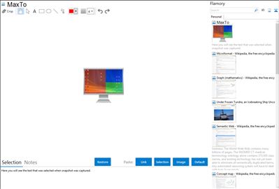 MaxTo - Flamory bookmarks and screenshots