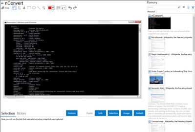 nConvert - Flamory bookmarks and screenshots