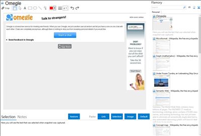 Omegle - Flamory bookmarks and screenshots