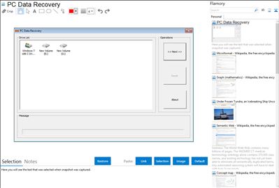 PC Data Recovery - Flamory bookmarks and screenshots