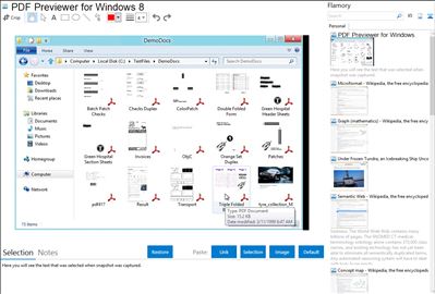 PDF Previewer for Windows 8 - Flamory bookmarks and screenshots