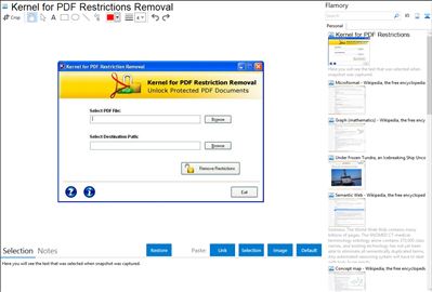 Kernel for PDF Restrictions Removal - Flamory bookmarks and screenshots