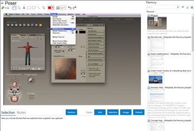 Poser - Flamory bookmarks and screenshots