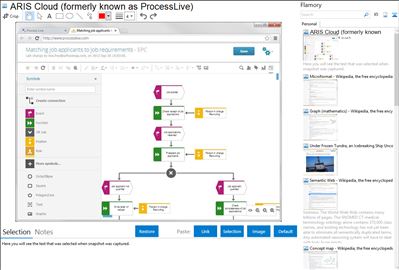 ARIS Cloud (formerly known as ProcessLive) - Flamory bookmarks and screenshots