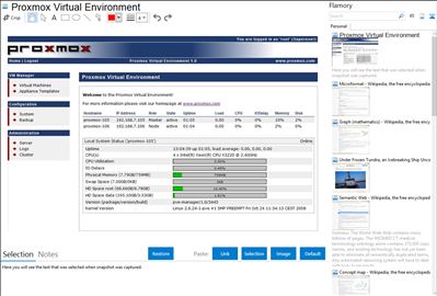 Proxmox Virtual Environment - Flamory bookmarks and screenshots